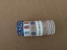 Cinta adhesiva con estampado de oso sonriente y papel, cinta Washi decorativa con diseño de flor de amor kawaii de Corea, para cuentas de mano, papelería