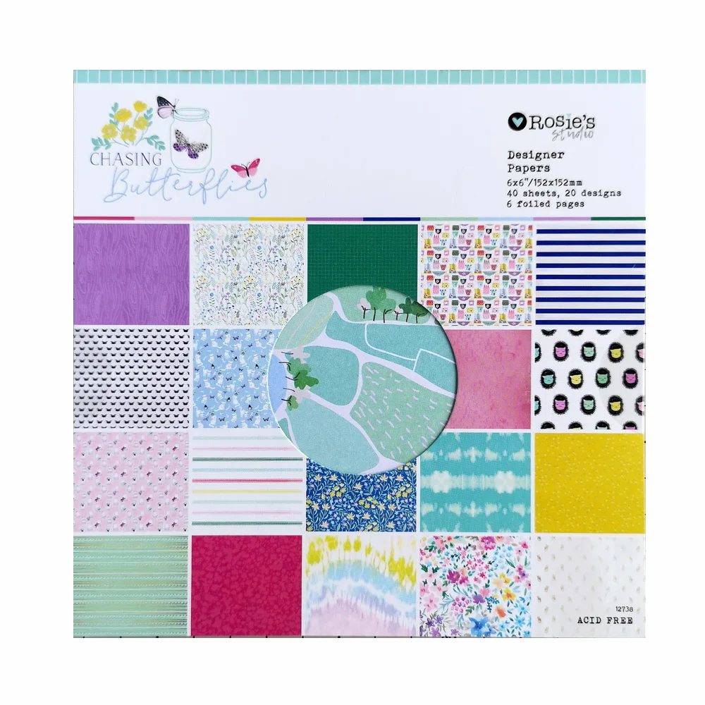 CRZCrafter 152x152mm 6 inch Scrapbooking Paper Pad 40 sheets Craft Paper Background pattern pack Acid free
CRZCrafter 152x152mm 6 inch Scrapbooking Paper Pad 40 sheets Craft Paper Background pattern pack Acid free