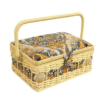 "needlework box", "casket for needlework" 
"needlework box", "casket for needlework"