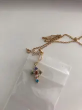 CANNER-collar de plata de ley 925 para mujer, collares con colgante de circón de colores cruzados, joyería femenina, collares de Color dorado