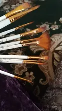 10 Uds el pelo de Nylon mango de madera de pintura acuarela cepillo pluma pincel de bricolaje pintura al óleo acrílica pinceles pintura arte Dropship