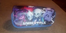 Undertale-estuche de lápices Sans Game, billetera de doble cremallera, suministros escolares, papelería, regalos de Anime para niños y niñas