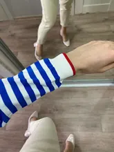 Knitted T-Shirt Tops Short-Sleeve Women Clothes Warmsway Striped Tees Woman Summer Casual