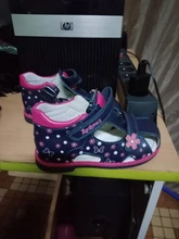 Sandalias de verano para niños y niñas, zapatos ortopédicos de princesa con flores de cuero PU, Punta cerrada