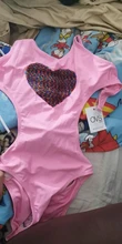 Ropa de playa con corazón de lentejuelas para niños, bañador de una pieza, Monokini, 2020