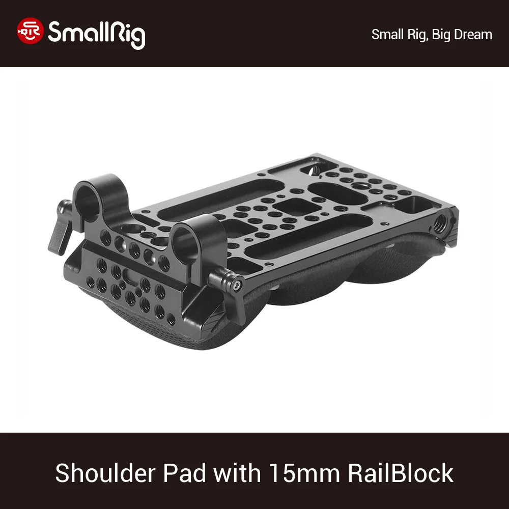 SmallRig Universal Quick Release Shoulder Pad With 15mm LWS Dual Rod Clamp for DSLR Camera DIY Shoulder Support Rig Kit -2077
SmallRig Universal Quick Release Shoulder Pad With 15mm LWS Dual Rod Clamp for DSLR Camera DIY Shoulder Support Rig Kit -2077