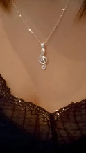 Collar con inicial para mujer, joyería elegante, agudos, nota musical, colgante, regalo, bisutería femenina