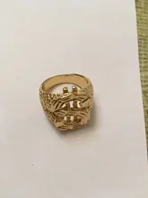 Anillo con signo de dólar americano clásico estilo callejero Color dorado anillo de Hip Hop para DJ raperos hombres personalidad US Dollar Signets anillos de joyería