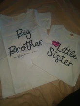 Mono con letras de manga corta a juego para bebés y niños, Camiseta de algodón, 1 Uds.