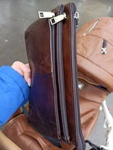 MISFITS-Riñonera de cuero de vaca para hombre, cangurera masculina pequeña, de estilo vintage, bolso de ajuste en el pecho, informal, para llevar el teléfono móvil