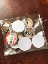 Matryoshka rusa, 10 Uds., mezcla de 12mm/18mm/20mm/25mm, cabujones redondos de cristal para hacer fotos