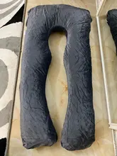 Almohada Lumbar de lana suave para embarazadas, cojín protector lateral multifunción tipo U para embarazadas, envío directo