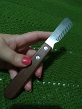 Cuchillo de extracción de pelo para perros, Material de nogal, herramientas de aseo específico para perros, suministros para mascotas, peine de afeitar, accesorios para perros