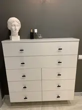 Cabinet Pulls Hardware Knobs Cupboard Drawer-Handles Square T-Bar Kitchen Bathroom Black