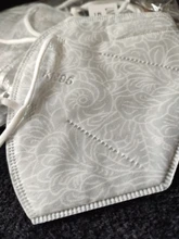 Mascarilla ffp250 para adultos, 5 capas, con filtros, estampado Floral, fpp2