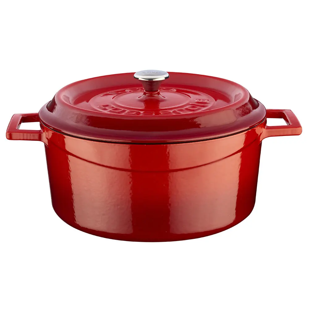 Lava Cast Iron Dutch Oven with Lid, 24 cm, 4,49 liter, Red, Functional and Ergonomic Design
Lava Cast Iron Dutch Oven with Lid, 24 cm, 4,49 liter, Red, Functional and Ergonomic Design