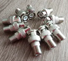 10 unids/set BNC macho F a F hembra Jack coaxial adaptador de conector para cámara CCTV envío de la gota