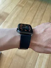 Correa de cuero de vaca 100% auténtico para Apple Watch 6 SE 5 4, correa de 42MM, 38MM, 44MM y 40MM para iWatch 6 5 4