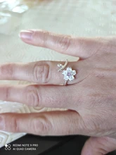 Conjunto de joyas nupciales para boda, collares, pendientes y anillos de flores de cerezo de cristal rosa de plata de ley 2019 para mujer 925