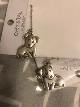 Lindo Jack Russell Terrier y Fox Terrier colgante de perro Collar para mujeres Acero inoxidable collar de cadena larga de niños estudiante de la joyería