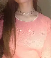 Gargantilla de eslabones con corazón hueco para mujer, collar dorado, cadena llamativa, regalo de fiesta, joyería para niña