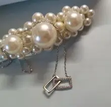 Collar de plata de ley 925 con colgante Rectangular brillante, gargantilla de circonia cúbica incrustada, regalo para niña, joyería exquisita NK064