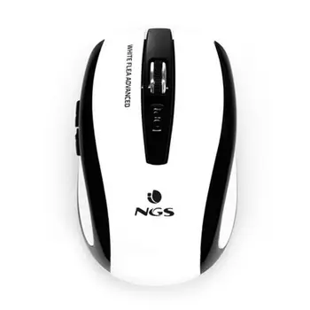 Optical Wireless Mouse NGS White Flea Advanced 800/1600 dpi White Black 
Optical Wireless Mouse NGS White Flea Advanced 800/1600 dpi White Black