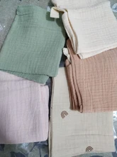 Toalla de algodón para bebé, 5 uds., Toalla de baño para bebé, pañuelo de eructo, gasa suave absorbente, paño de lavado para jardín de infantes
