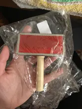 Peine de peluquería para mascotas, mango de madera, cepillo de aguja, peine de belleza para perros, cepillo de pelo para perros