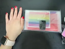 Mini BOLSA DE DOCUMENTOS DE 13 rejillas, clasificación arcoíris A6 multicapa, soporte de expansión de negocios, carpetas de plástico transparente