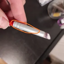 1 pincel para degradar el color de las uñas, con doble punta de esponja y mango con diamantes de imitación, accesorio apto para el degradado del esmalte de uñas artísticas