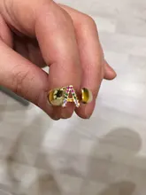 Anillo con iniciales de moda para mujer, sortija abierta con 26 letras de Color dorado, joyería de boda, regalo de cumpleaños