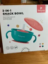 BC Babycare-fuente de alimentación de bebé 3 en 1, aperitivo, tazón de sopa con pajita, platos de aprendizaje infantiles, tazón con mango de succión, vajilla, tazón de aperitivos de pétalos