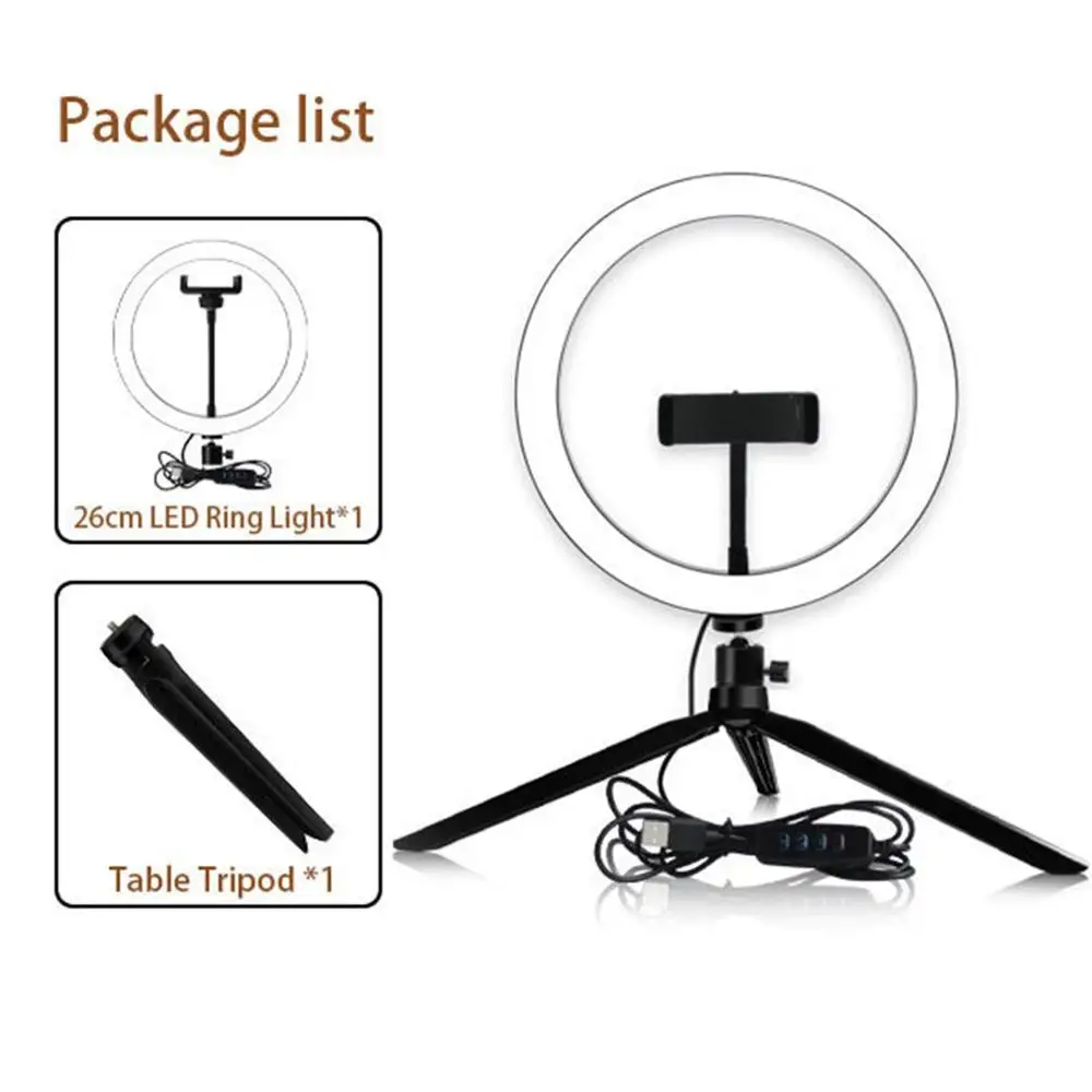 Flexible Live Support LED Ring Fill Light 10 Level Brightness Adjustable 3 Color Lighting Mode 360 Degree Rotatable Office
Flexible Live Support LED Ring Fill Light 10 Level Brightness Adjustable 3 Color Lighting Mode 360 Degree Rotatable Office