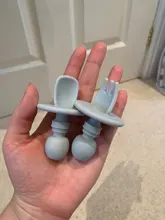 Bopoobo 1/2pc libre de BPA silicona bebé cuchara de alimentación de bebé suministros bebé Tenedor de silicona de grado de alimentos Newbornrn accesorios los dientes