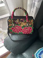 Bolso de compras con bordado nacional para mujer, bandolera Bohemia con bordado Floral, multiusos, a la moda