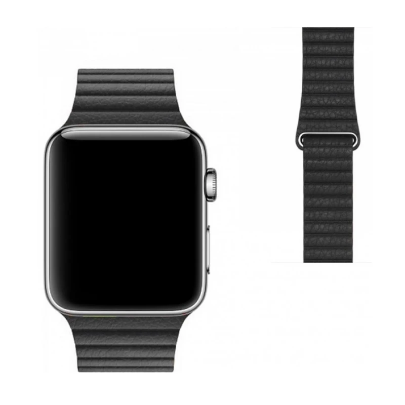 Ремешок для Apple Watch кожаный магнитный 42 (Серый)|Ремешки часов| |
