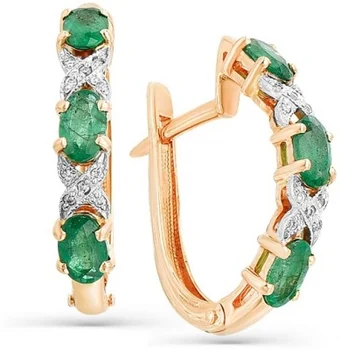 Master brilliant earrings with emeralds and diamonds in red gold
Master brilliant earrings with emeralds and diamonds in red gold