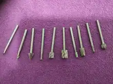 Cabezales de molienda de acero de tungsteno, juego de rebaba de carburo de tungsteno, material de diamante, accesorios dremel, 10 Uds.