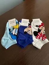 Calcetines tobilleros para mujer de algodón estilo Kawaii Disney Mickey Mouse, calcetín tobillero, verano 2020