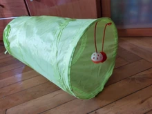 Juguete de túnel para mascotas, tubos de juego con 2 agujeros, bolas plegables, antiarrugas, para cachorros, hurones y conejos