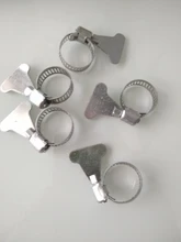 5 unids/lote de acero inoxidable 304 de abrazadera de manguera de accionamiento de gusano-Tubo de combustible Clips para tubo de agua