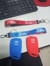 Funda de silicona para coche, funda de cobertura de mando a distancia, funda protectora para JAC S2, S3, S4, S5, S7, R3, llavero remoto plegable, accesorios para colgar