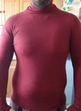 Suéter cálido de cuello alto para hombre, suéteres ajustados de punto ajustada, Tops de manga larga, Color sólido, otoño e invierno, M-3XL, novedad de 2020