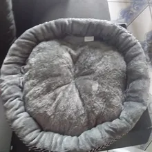 pawstrip Soft Plush Winter Dog Bed Round Cat Bed Warm Puppy Cushion Chihuahua Teddy Small