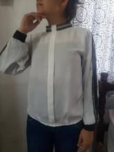 Camisas de gasa con diamantes para mujer, blusas sexys de malla hueca harajuku, blusas elegantes de manga larga con cuello alto para mujer H34D 2021