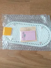 Bolso de mano hecho a mano, parte inferior larga Ovalada para tejer, de cuero PU, 60 agujeros, accesorio de repuesto inferior