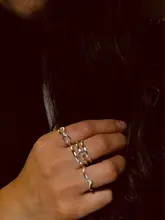 Docona Bohemia infinito Luna Media luna Anillos para las mujeres ajustable Punk conjunto de Anillos Midi joyería de moda Anillos 12 unids/set