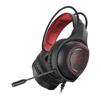 Gaming Headset with Microphone KSIX Drakkar USB LED Black Red 
Gaming Headset with Microphone KSIX Drakkar USB LED Black Red