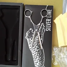 Juego de tijeras de peluquería profesional, 5,5 , corte y adelgazamiento de peluquero, alta calidad, estilos plateados/negros